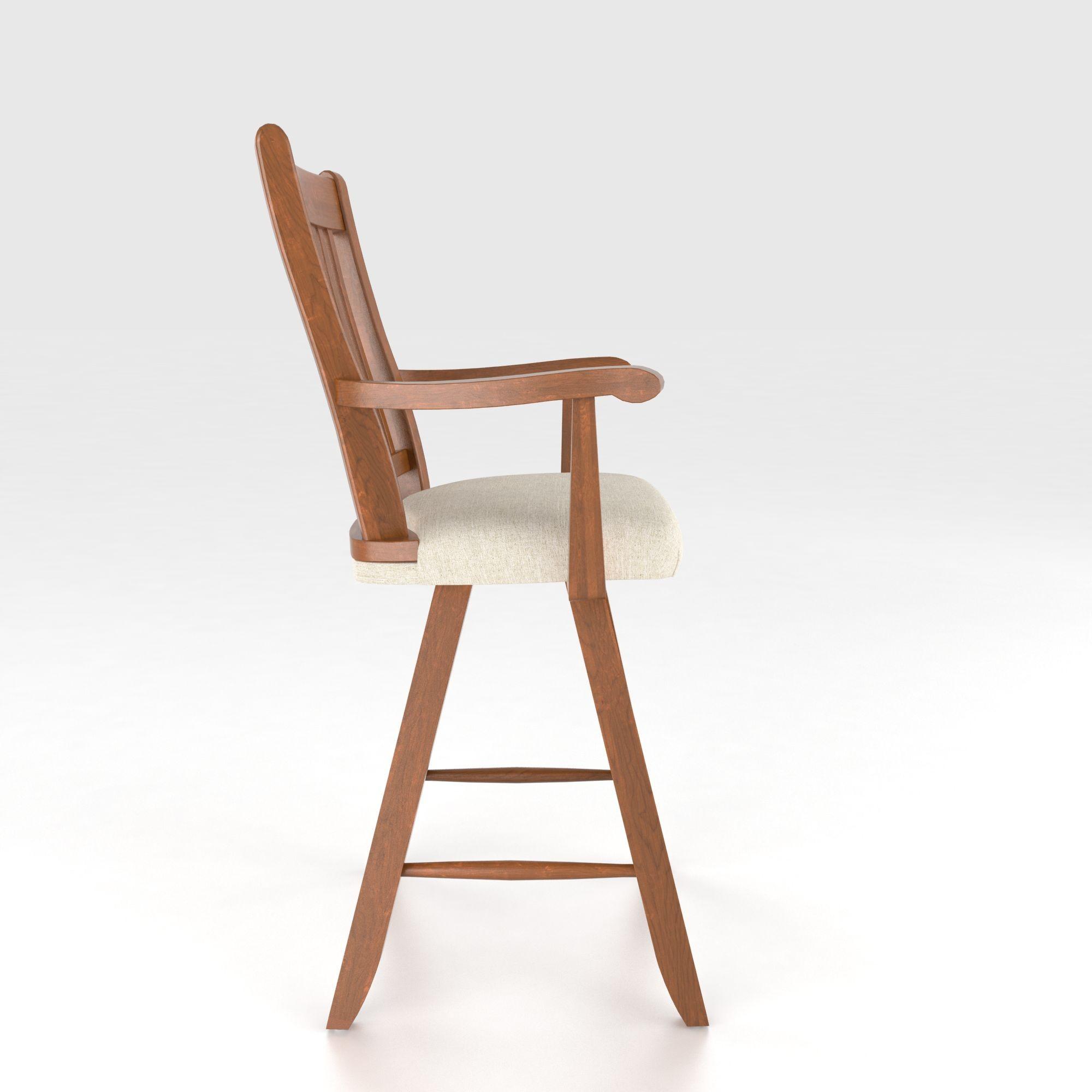 Canadel Bar Stools SAS02250TW11M24 Customizable 26" Upholstered Swivel